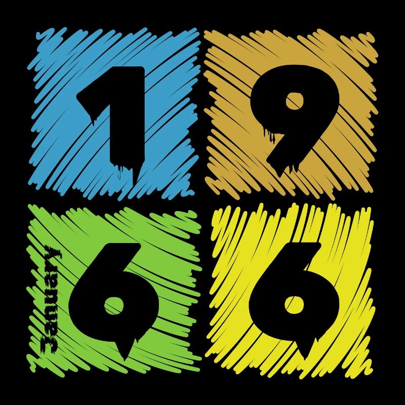 60th Birthday Colored Patches since 01/1966