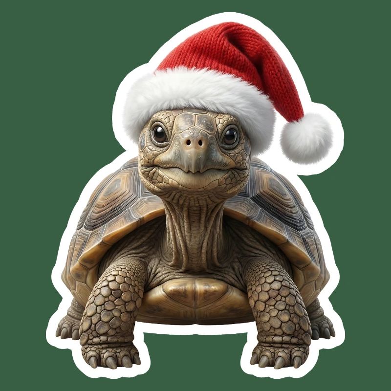 Gemuetliche Schildkroete feiert langsam