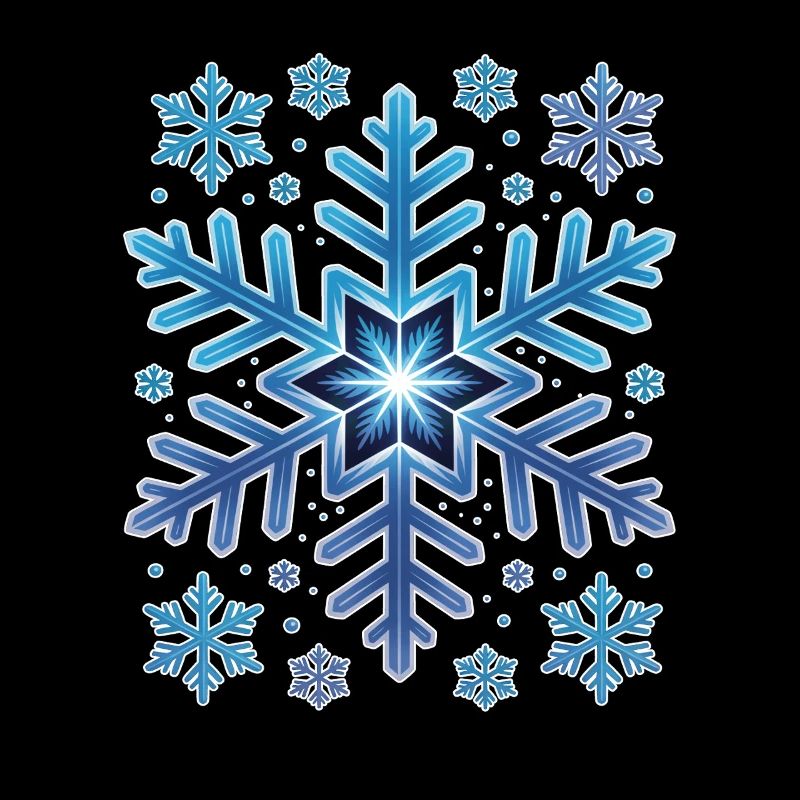 Große Elegante Schneeflocke Winter
