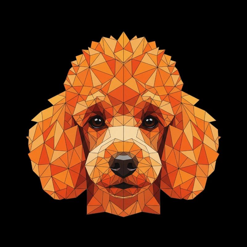 Orange Geometric Poodle