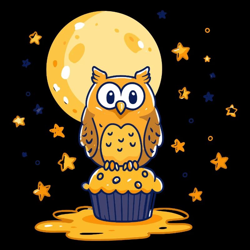 Mondlicht Eulen Cupcake