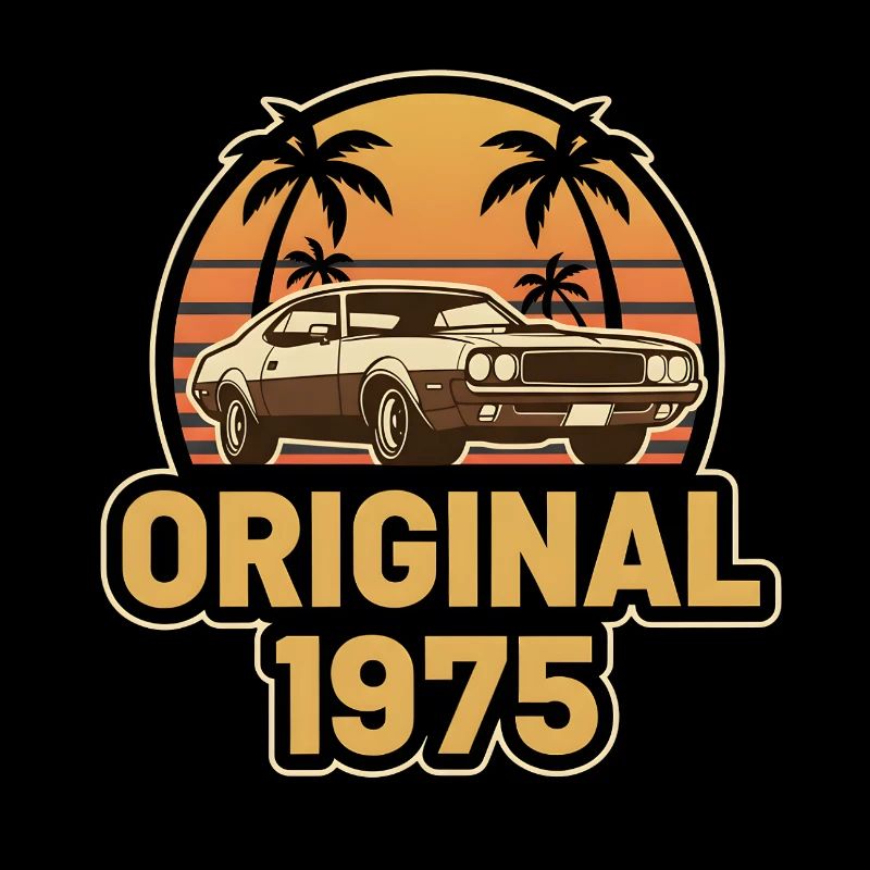 Original 1975 Retro Auto Sunset