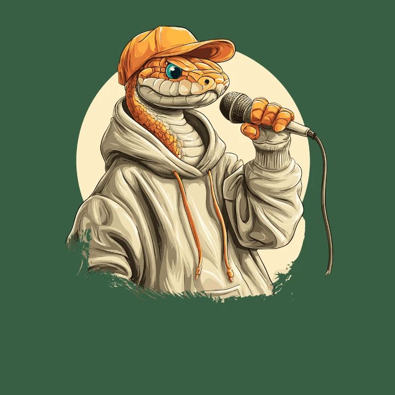 Serpent rapeur en sweat à capuche