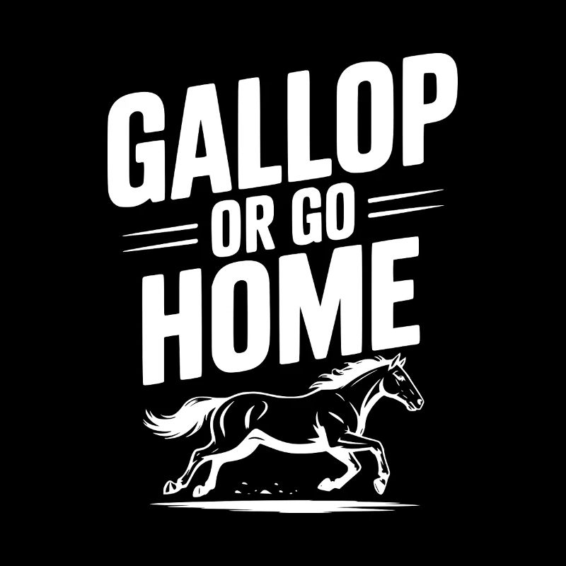 Galoppieren oder nach Hause gehen