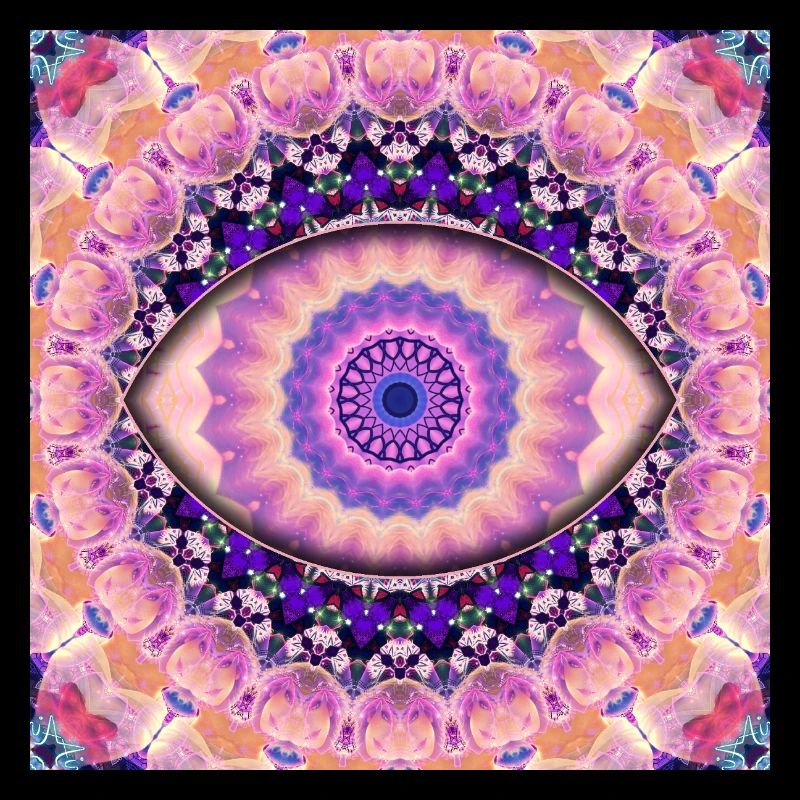 Mandala oculaire kaléidoscopique