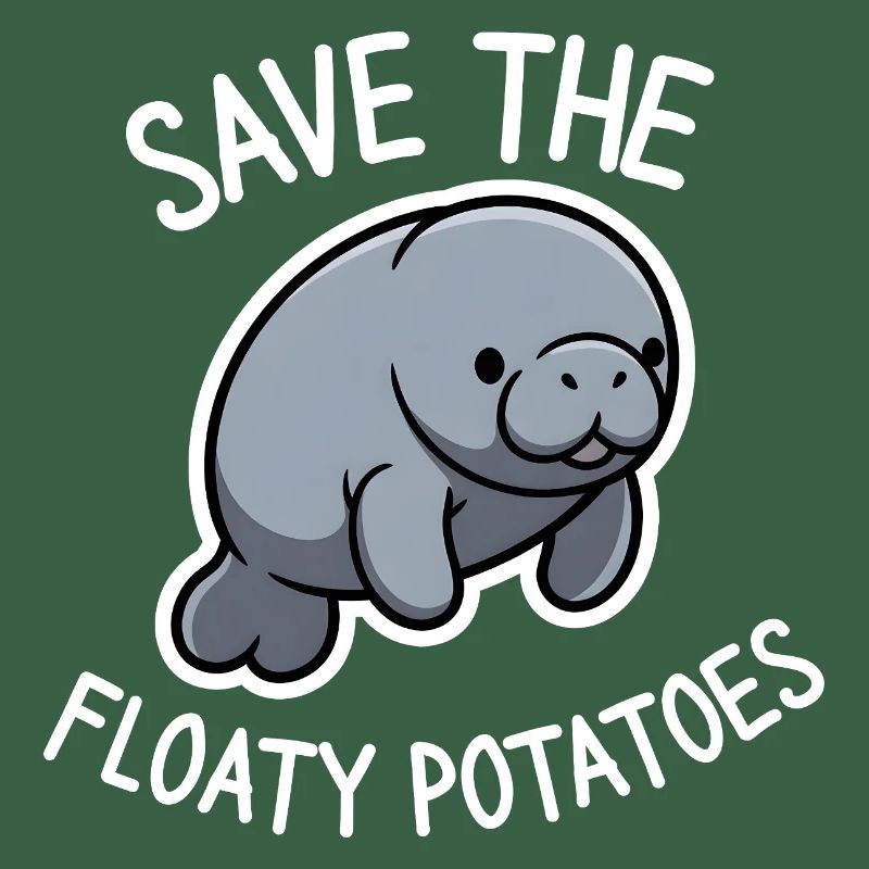 Cute Manatee Save the Floaty Potatoes 
