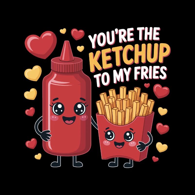 La Saint-Valentin, tu es le ketchup de mes frites