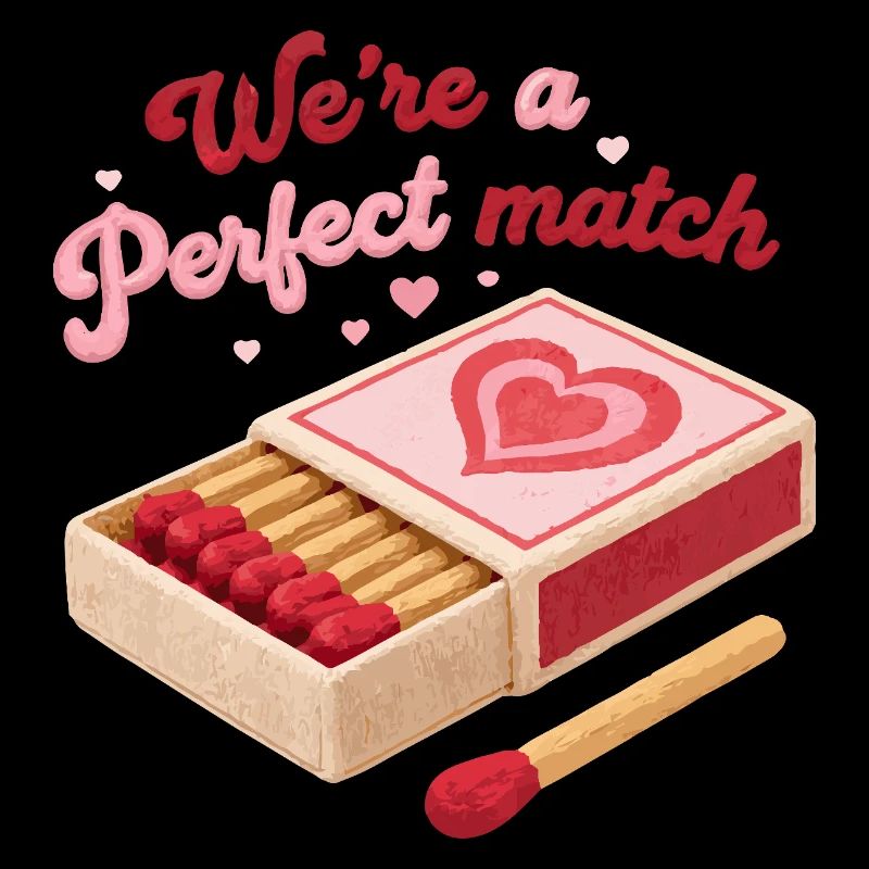 Perfekte Übereinstimmung Liebe Lustiges Valentinstagsdesign