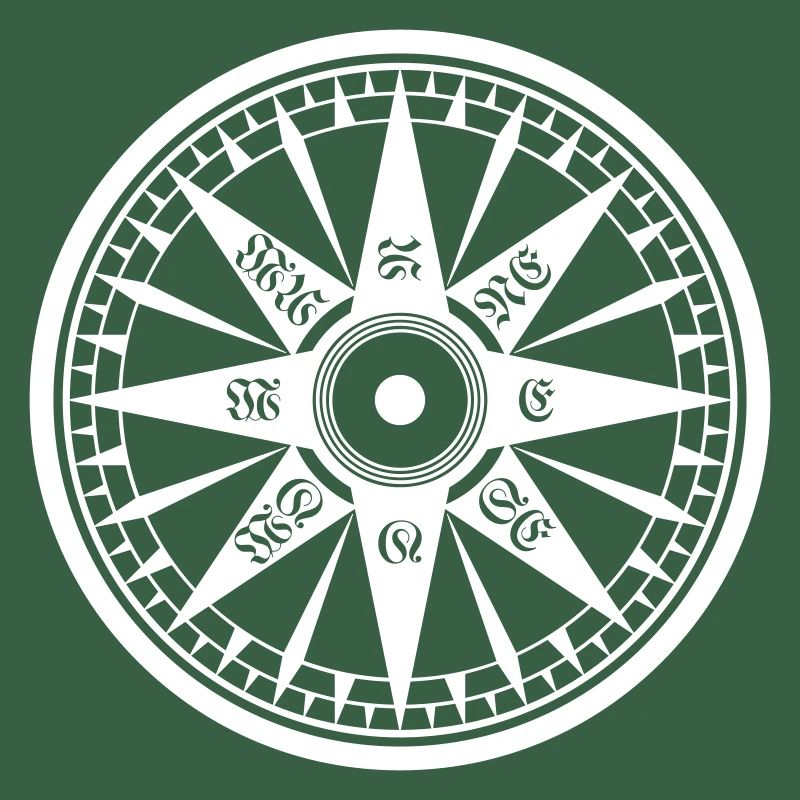 Kompass / Compass – Windrose, Schiffskompass