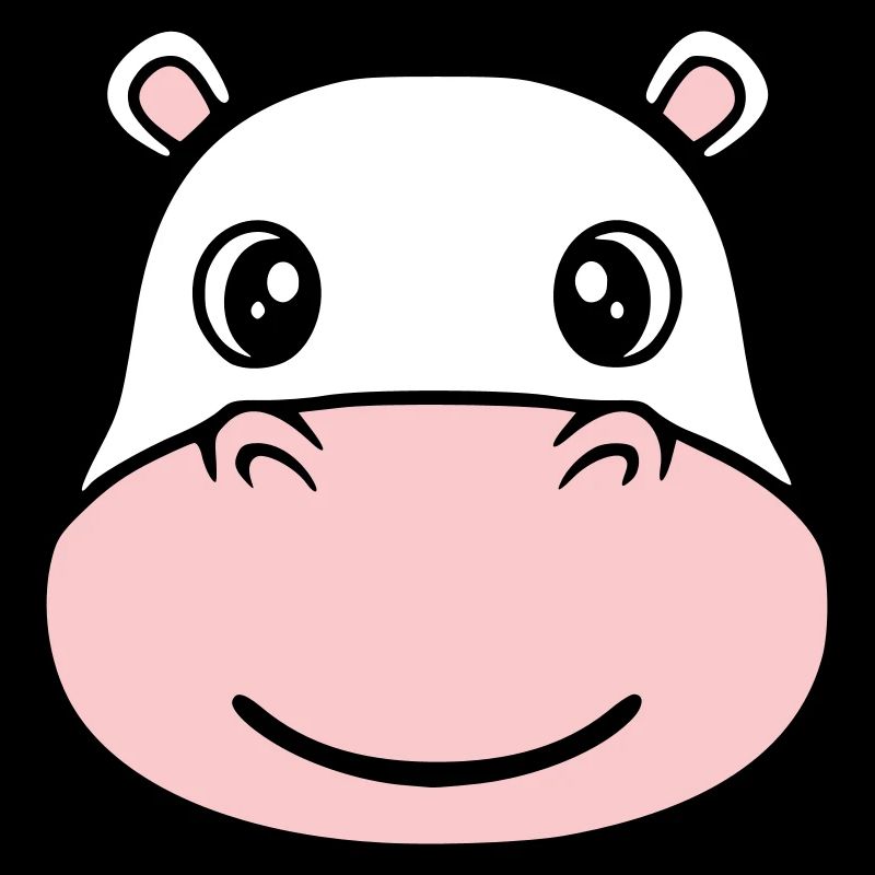 Hippopotamus Head Face Mask Smile
