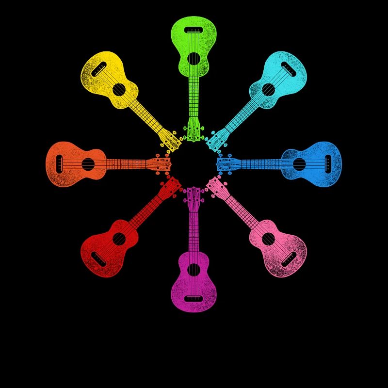 Hawaiian Ukulele Uke Rainbow
