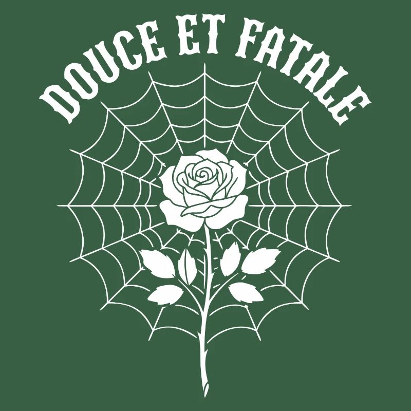 Rose au centre du Web araignée