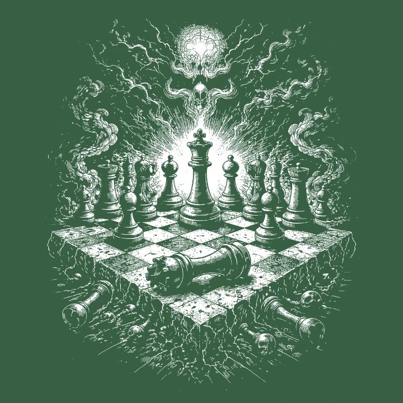 Chess Skull Gothic Board Scene
