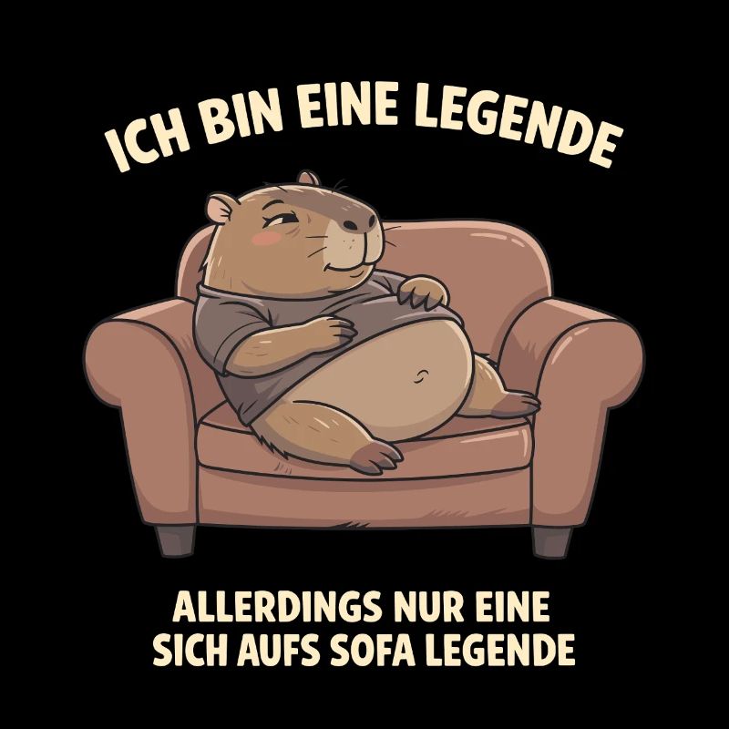 Capybara Sofa Legend Funny Relax Motif