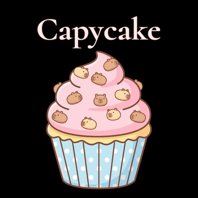 Cupcake au capycake avec des vermicelles de capybara