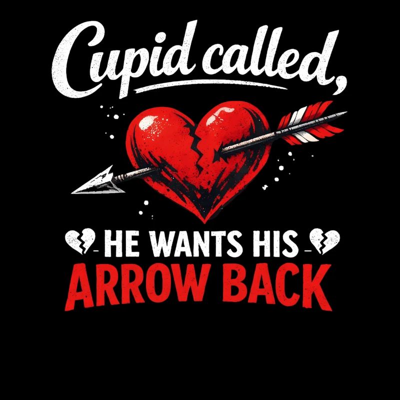 Cupidon a appelé, il veut récupérer sa flèche, blague coquette.