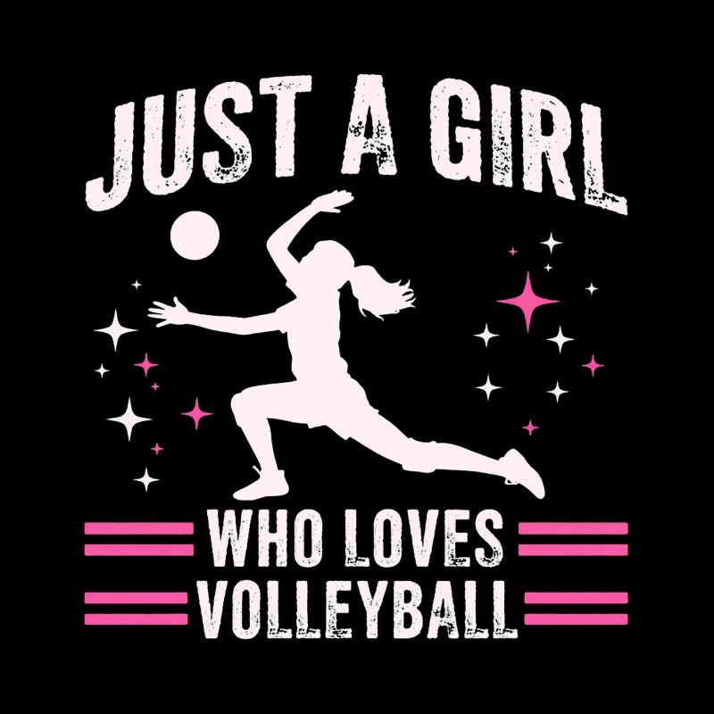 Mädchen liebt Volleyball Zitat