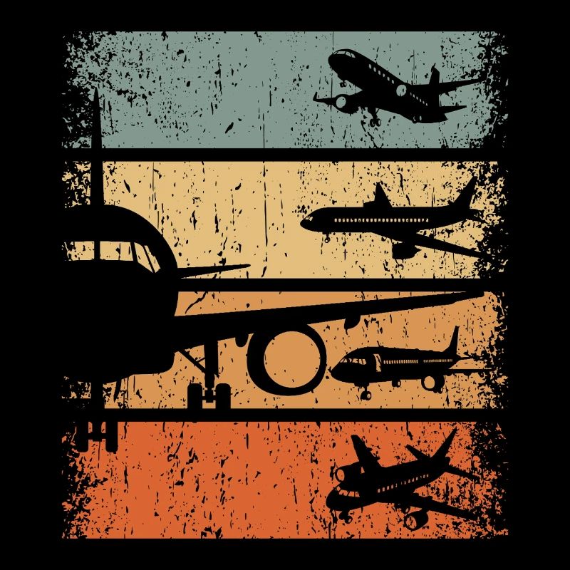 Flugzeug Pilot Retro Luftfahrt Flugverkehr Flieger