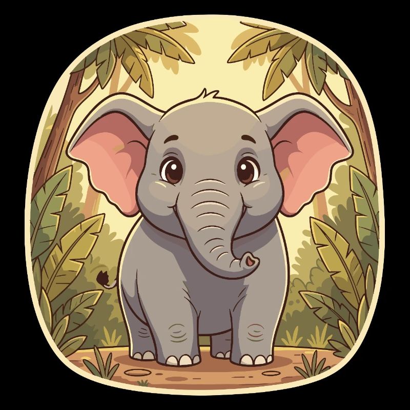 Petit éléphant dans la jungle