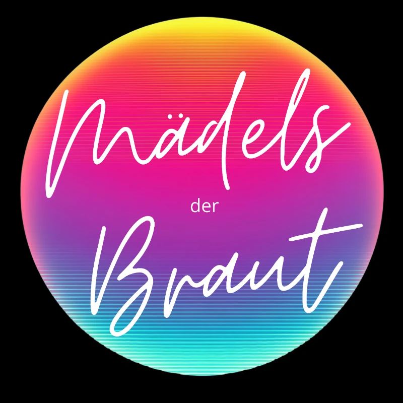 Mädels der Braut! Cool Neon Kreis Personalisierbar