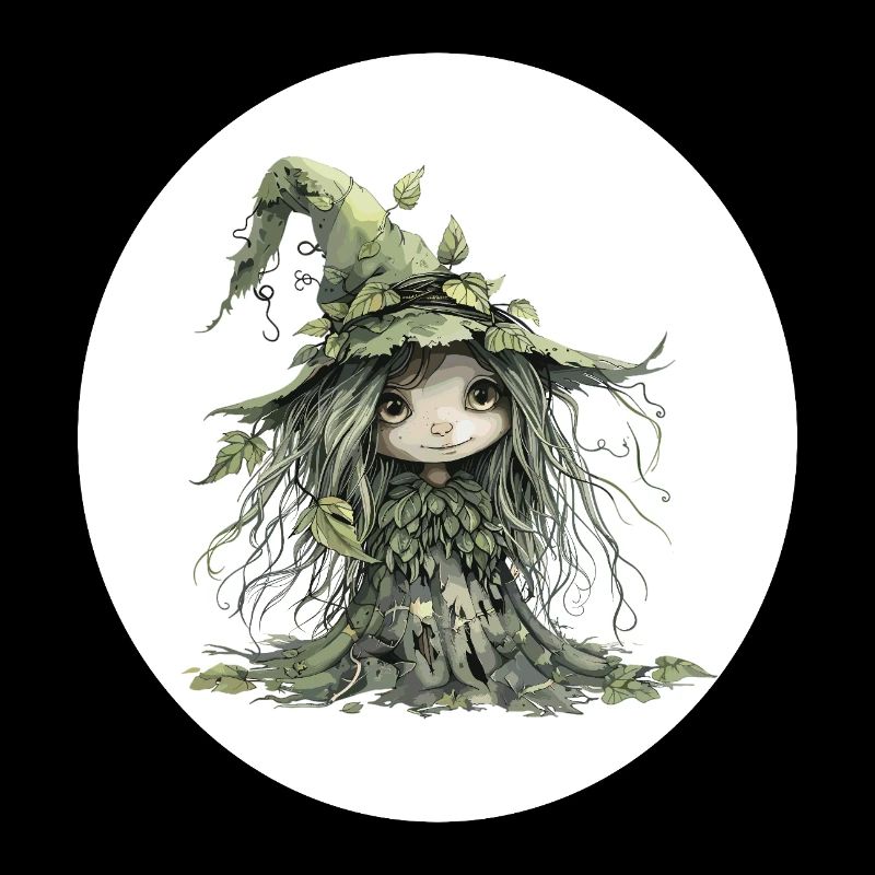 Gobelin fée de la forêt dans la forêt de feuilles