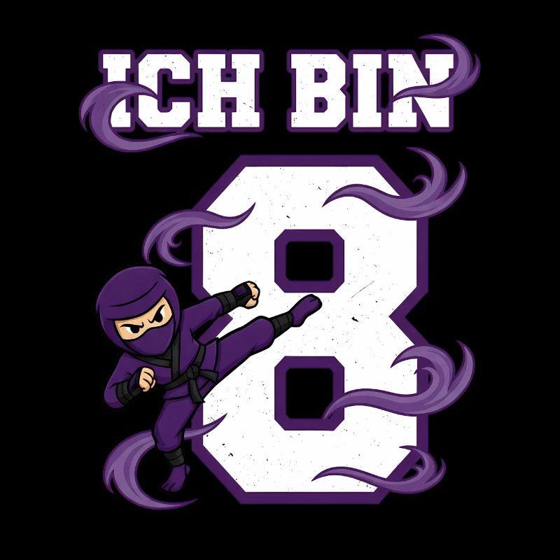 J’ai 8 ans Ninja, 8e anniversaire Karaté violet