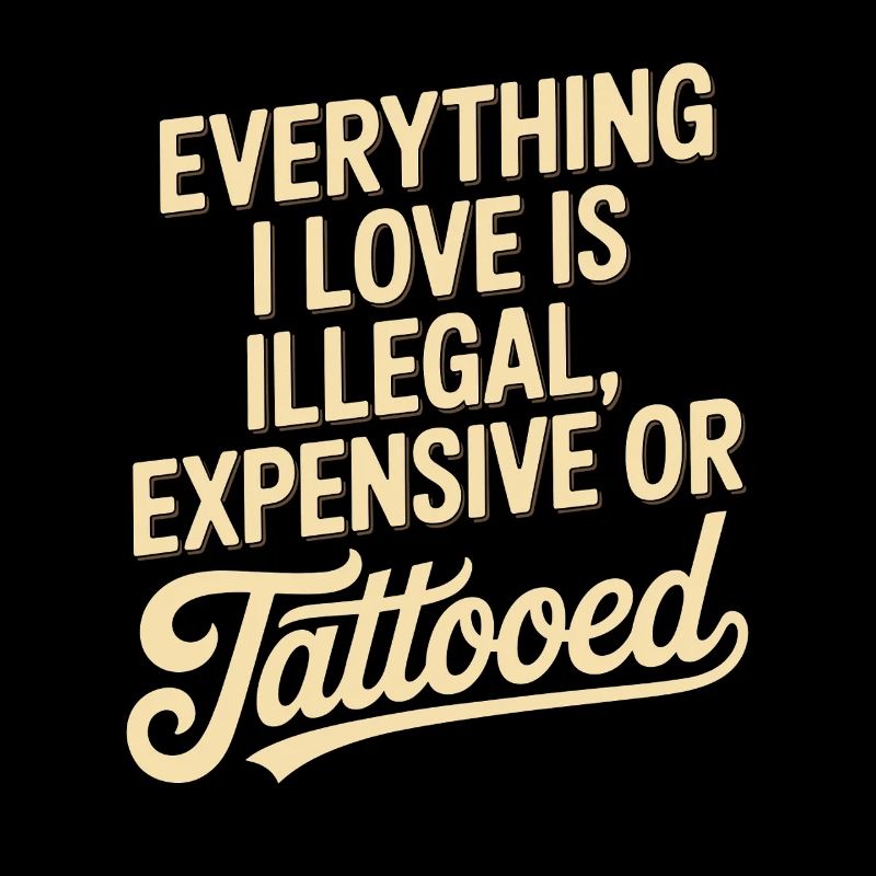 Tout ce que j’aime, c’est tatoué de Tätowiert tatoué