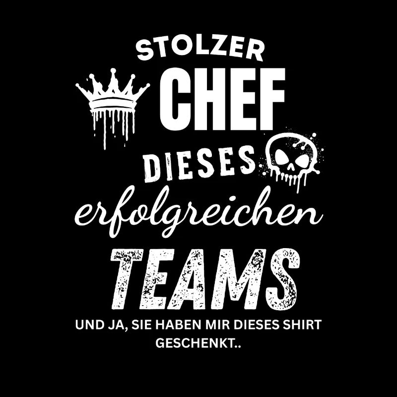 Stolzer Chef des erfolgreichen Teams Chef Geschenk