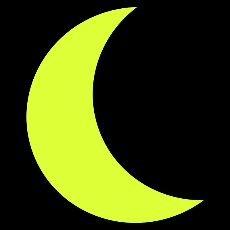 Jaune néon de Croissant de Lune