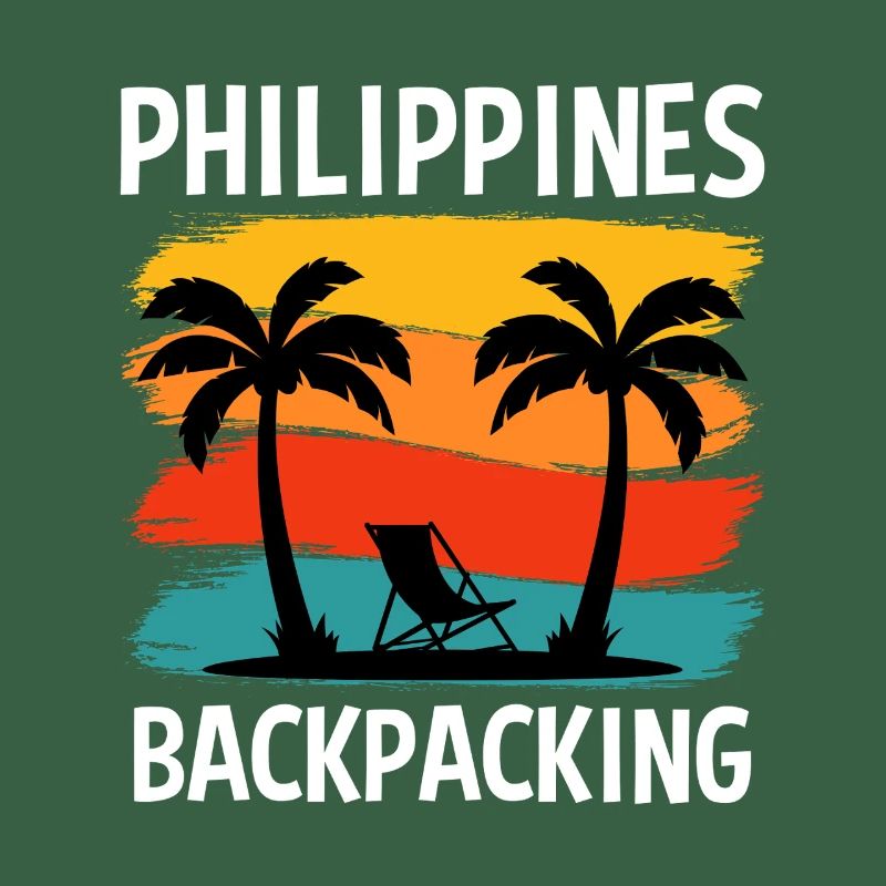 Conception du coucher de soleil dans la randonnée à dos aux Philippines