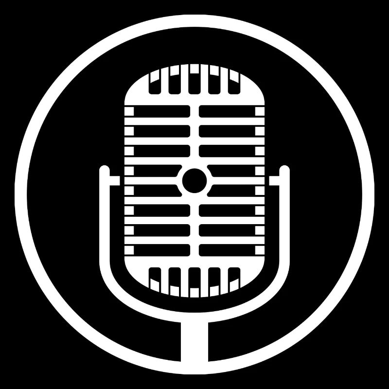 Vintage Microphone Emblem