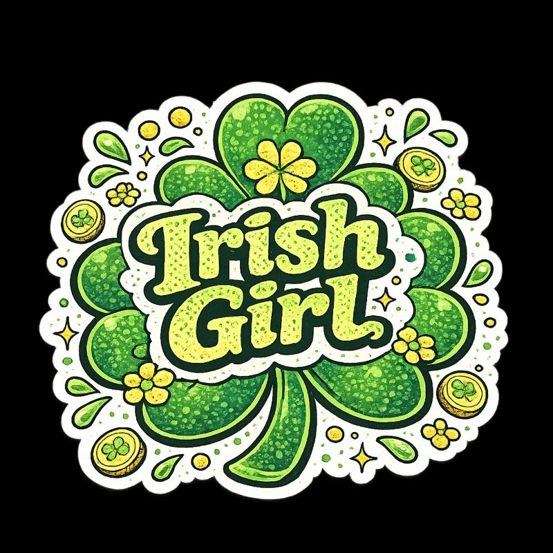 Design d’autocollants de trèfle irlandaise
