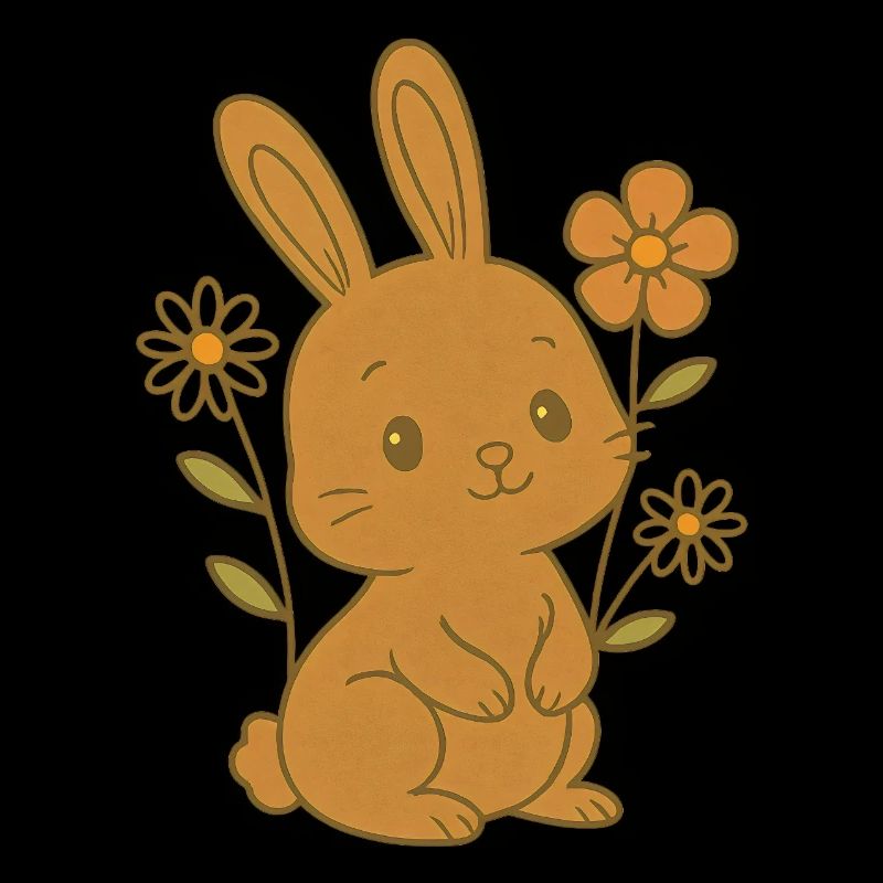 Bunny Bunny Spring Flowers Summer Easter Garden