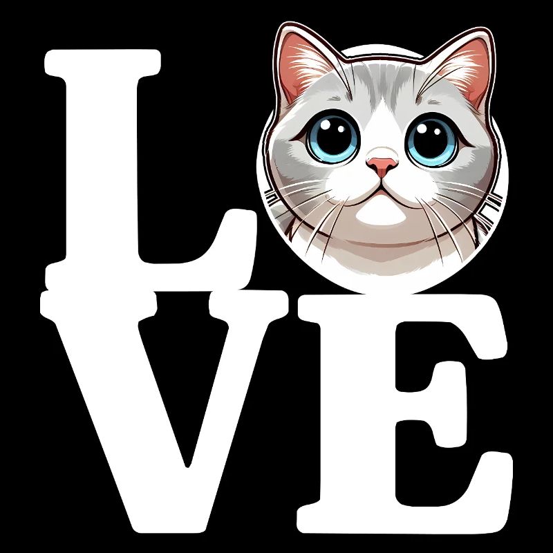 J’ADORE Chat Amoureux Chat Drôle