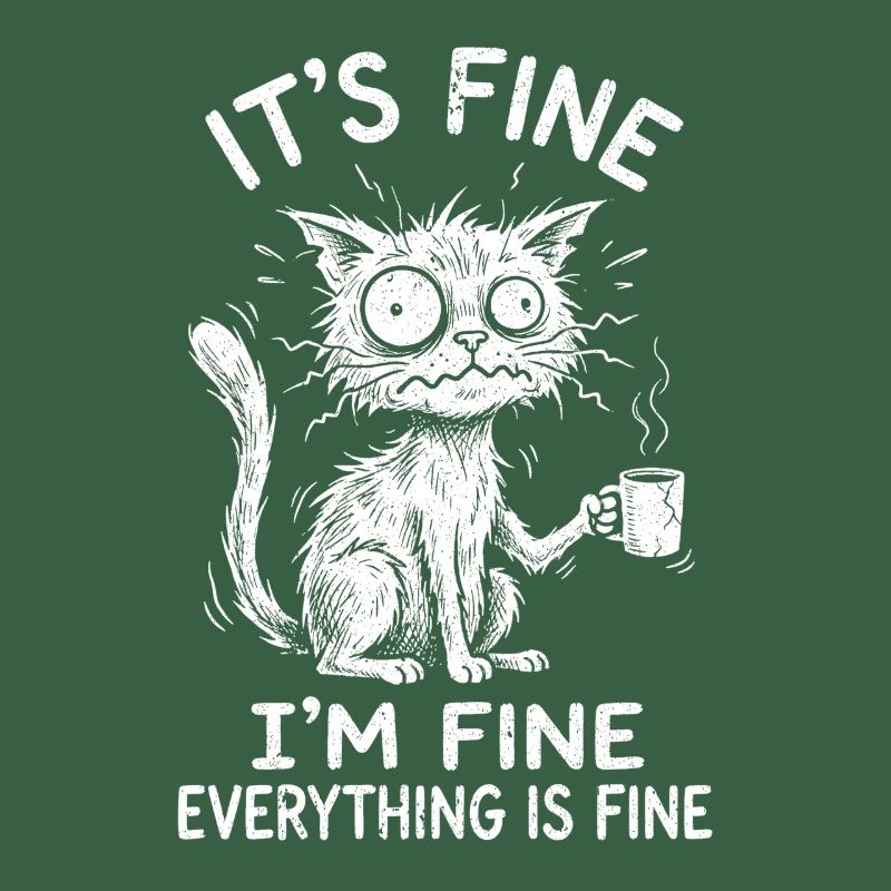 It's Fine I'm Fine Everything is Fine Cats