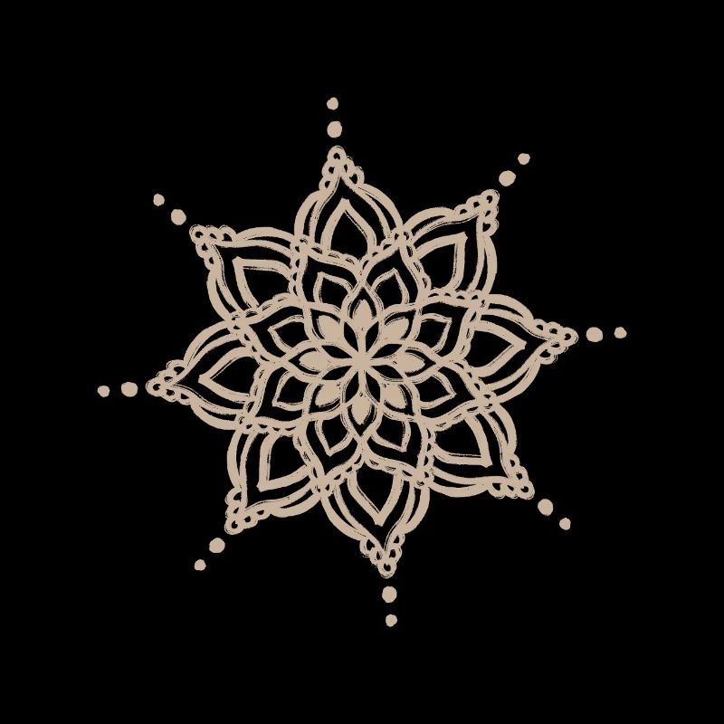 Beige Mandala-Stern-Design