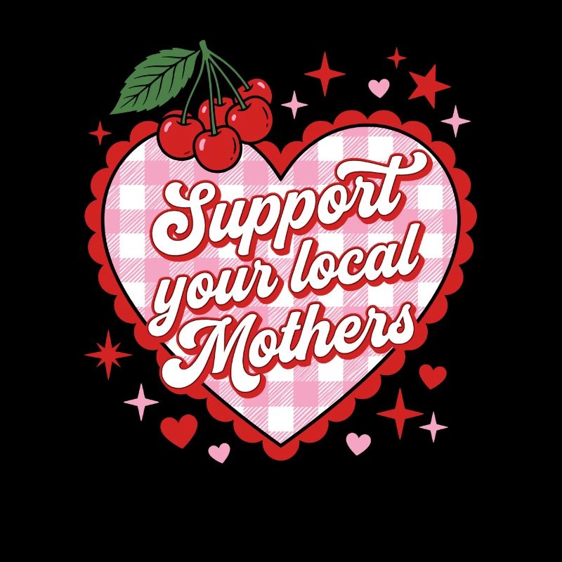 Support Local Moms Heart Design