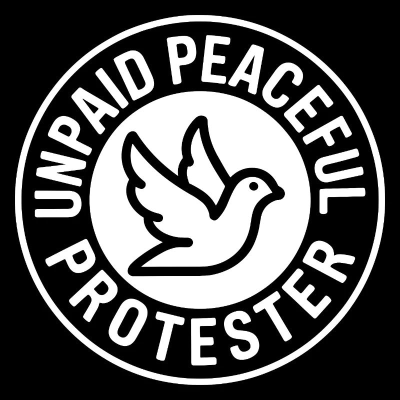 Unpaid Peaceful Protester Activist Saying Demo