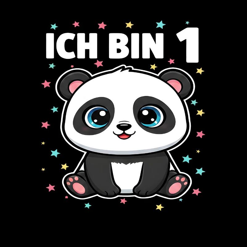 Ich bin 1 - Süßes Panda zum 1. Geburtstag