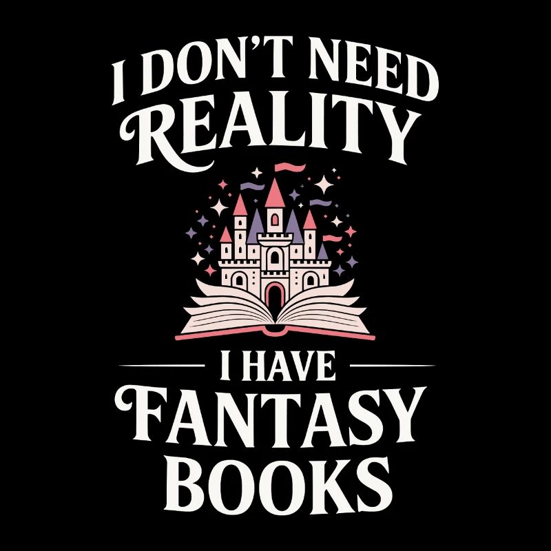 Fantasy Book Fairy Tale Reader Funny Bookworm Reading
