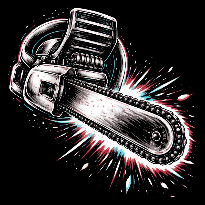 Chainsaw Tool Lumberjack Design