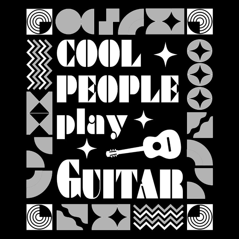 Cool people play Guitar - white