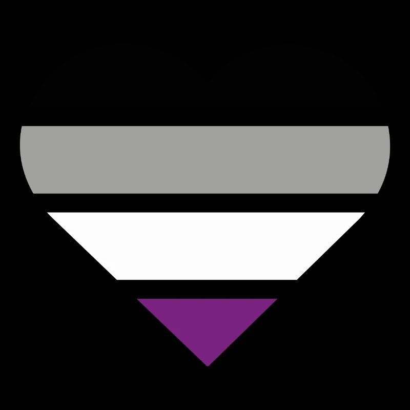 Pride Flag Heart · Asexual