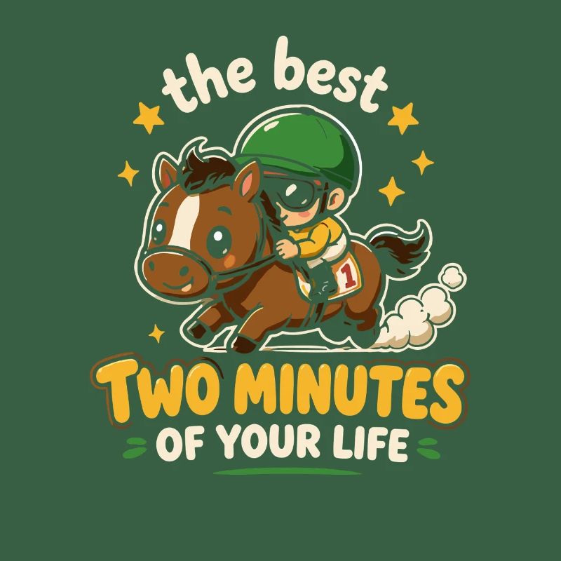 Course de sprint de chevaux de dessins animés
