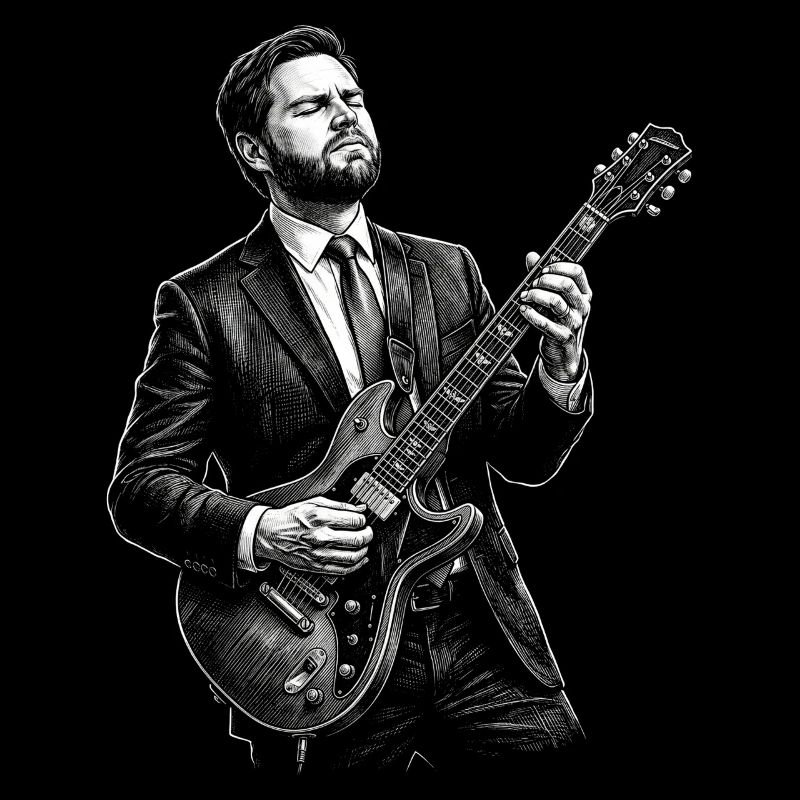 JD Vance joue de la guitare