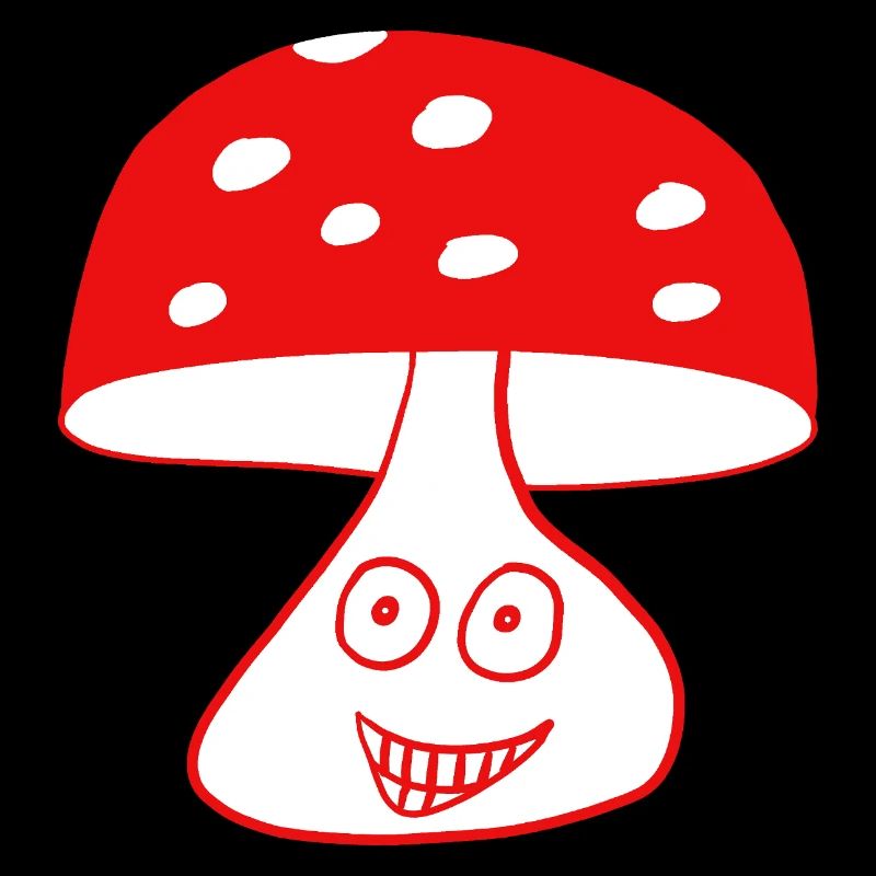Champignon joyeux avec visage