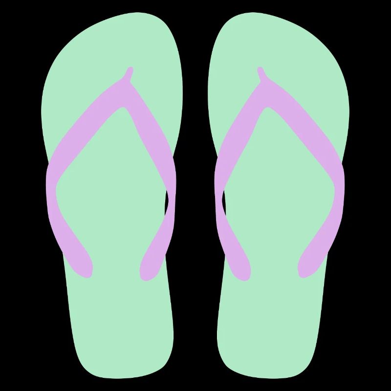 Mint Flip Flops Lavender Straps