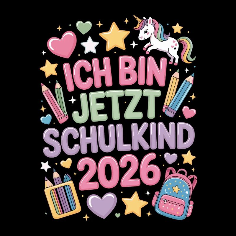  Ich Bin Jetzt Schulkind 2026 Einhorn Einschulung
