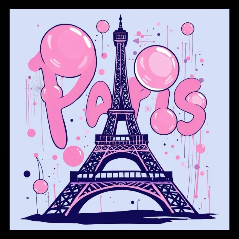 Paris Graffiti at the Eiffel Tower - Flying Gum