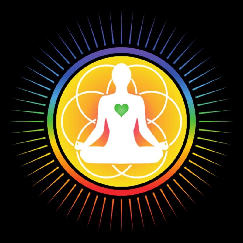 Aura Chakra symbol with all 7 chakra colors